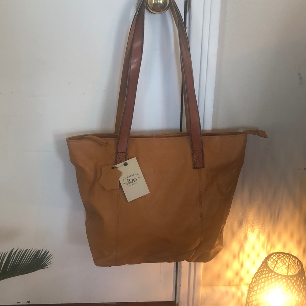 Bass leather hand bag